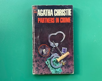 Partners in Crime - Agatha Christie - Dell Books 1967 - Vintage Artwork Recycled Literary Gift