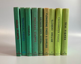 Observer Books - Frederick Warne & Co 1960s - 1970s  - 9 Green Hardback Collectors History Nature Lovers Books