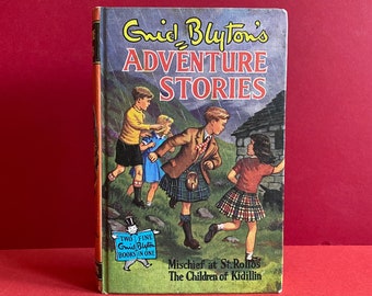 Adventure Stories Enid Blyton Childrens Storybooks Collins 1969 Hardback Bedtime Story Books - Recycled Literary Gift