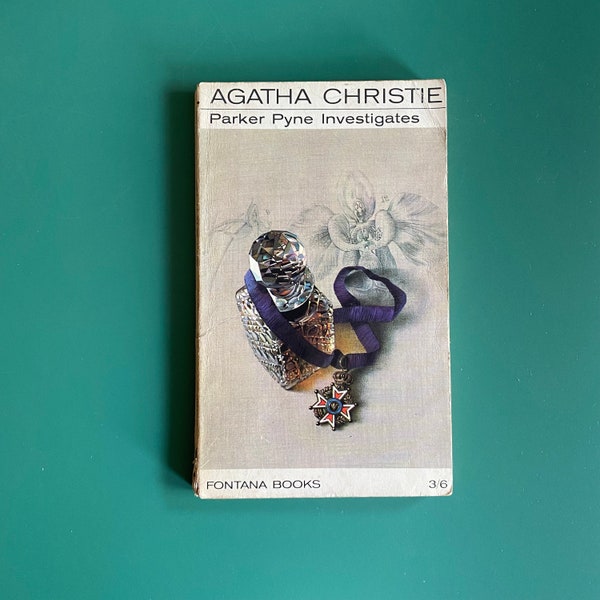 Parker Pyne Investigates - Agatha Christie - Tom Adams - Fontana Books 1963 - Vintage Artwork Recycled Literary Gift