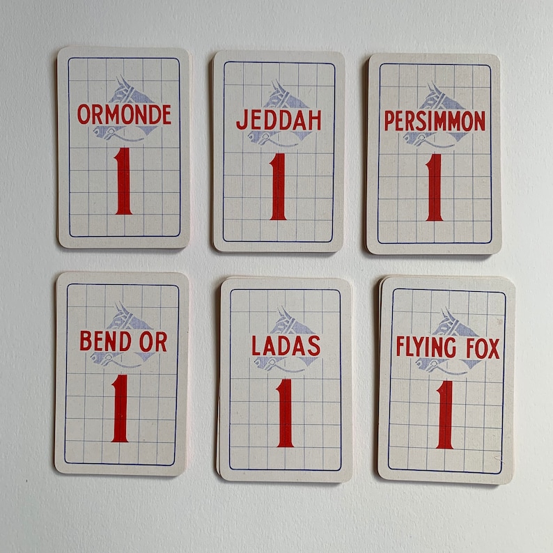 Newmarket Card Game Vintage 1950s Illustrated Horse Racing Etsy