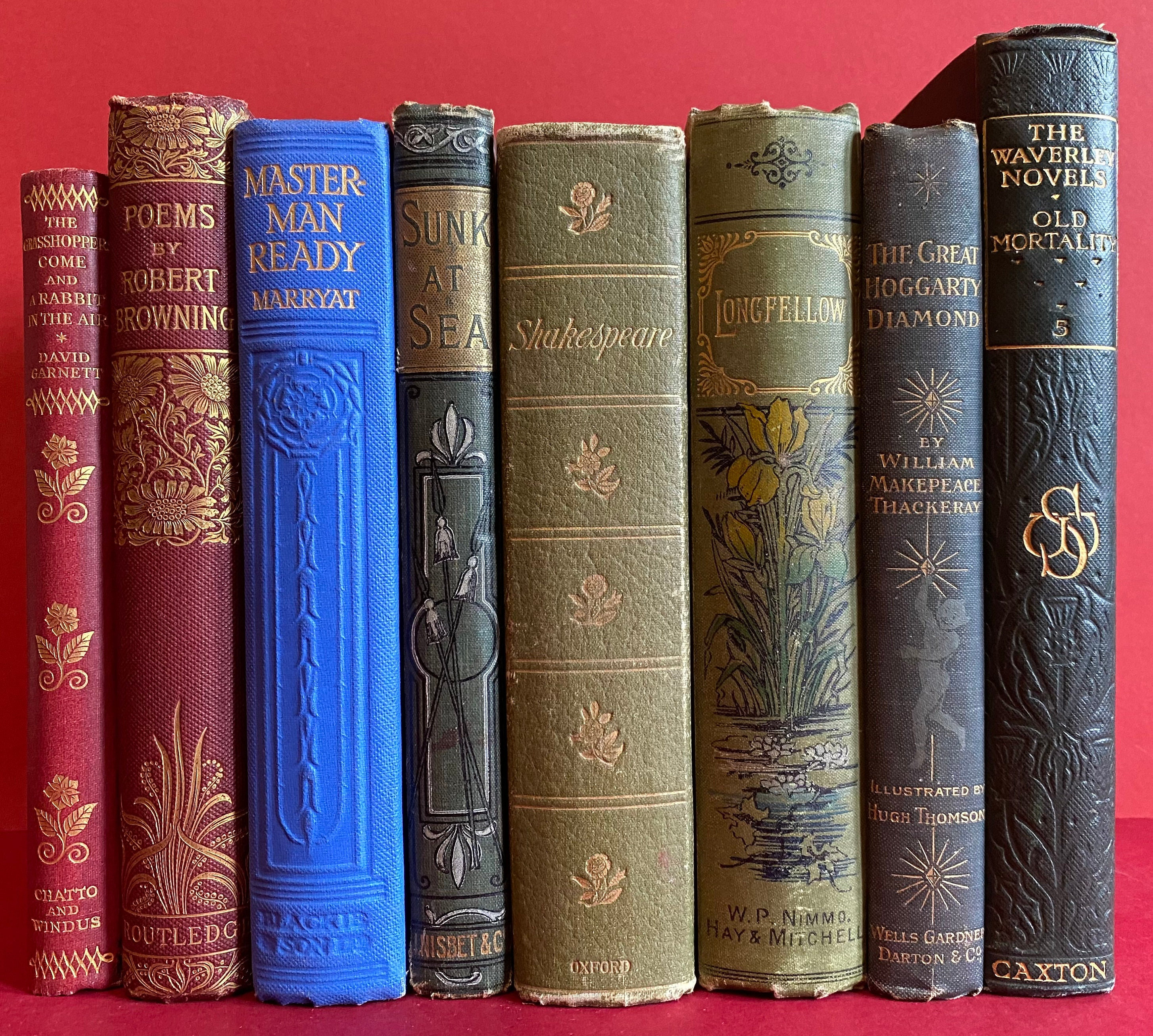 100 Swedish Antique Books, 10 Ft Length Run, 2238