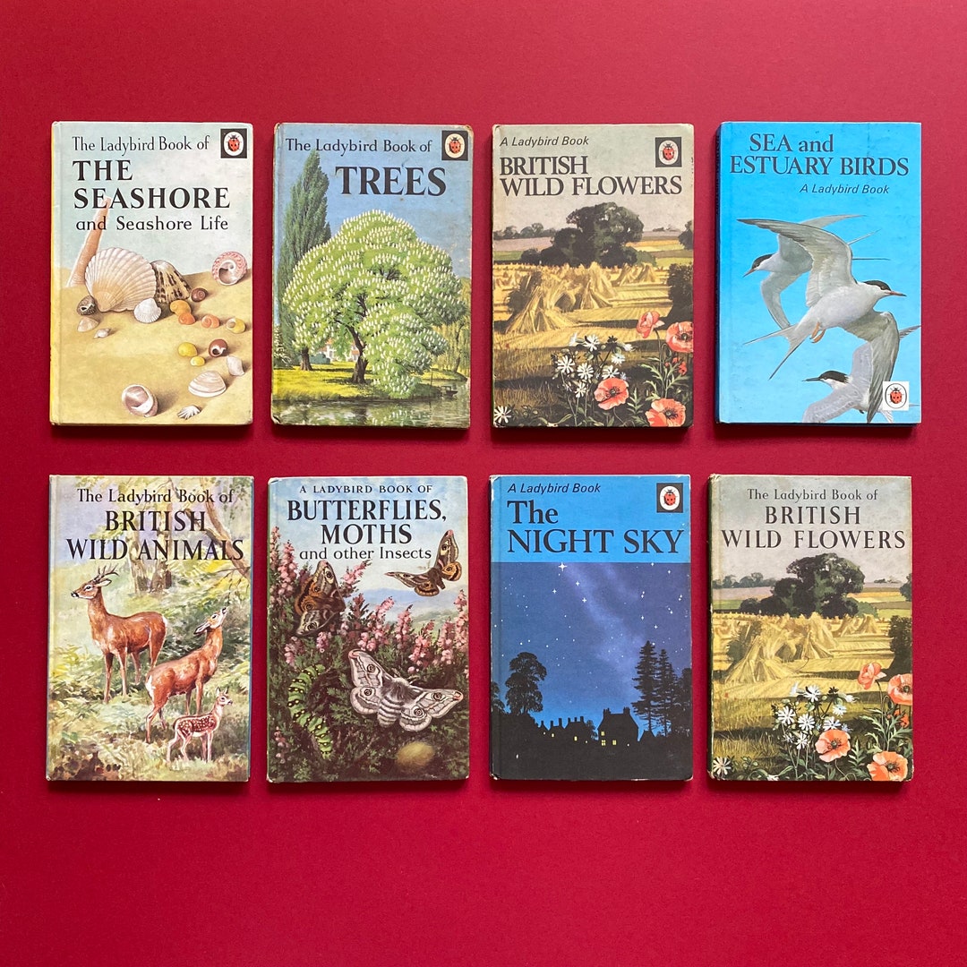 Ladybird Nature Book Set of 7 British Wild Flowers & Animals Etsy