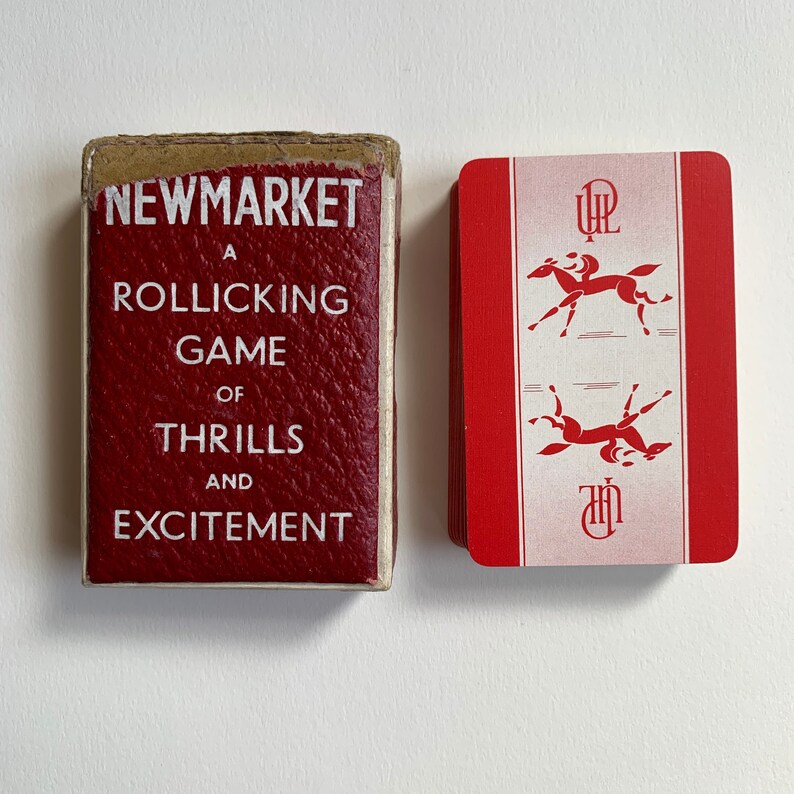 Newmarket Card Game Vintage 1950s Illustrated Horse Racing Etsy