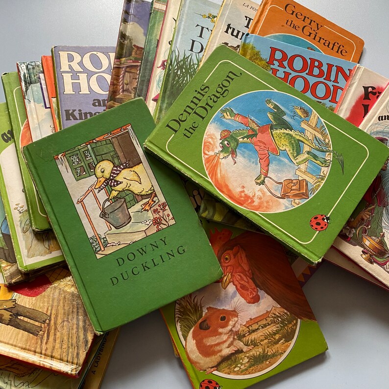 Ladybird Books Set of 50 Vintage Childrens Mixed Series Etsy