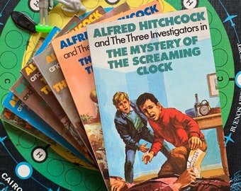 Buchliebhaber Alfred Hitchcock Bücher 1978 Vintage Mysterys & The 3 Investigators Original – recyceltes literarisches Geschenk