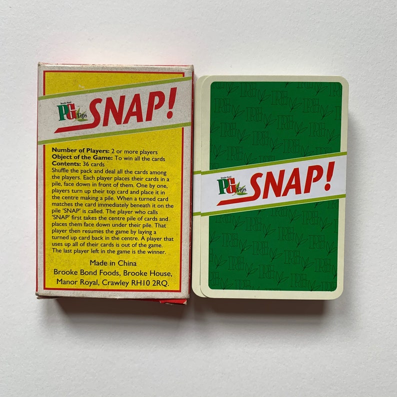 Vintage PG Tips Chimps Snap Card Game Bond Brooks Foods Etsy