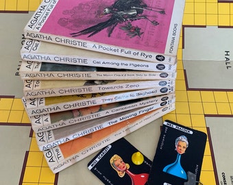 Agatha Christie Fontana Books Früheste Cover 1968 - 1975 Vintage Mordthriller Mystery Original – Recyceltes literarisches Geschenk