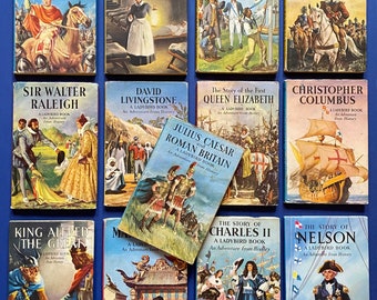 13 Rare History Vintage Ladybird Books With Dust Covers Adventure From History 1960s -  History Gift - Series 561