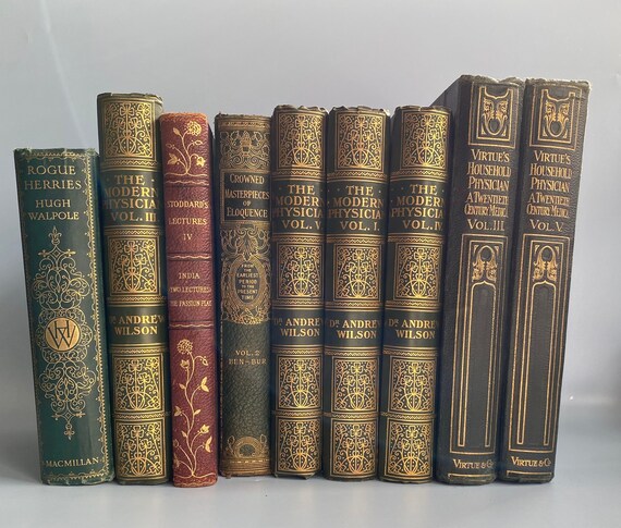 VINTAGE XL Decorative Books, Extra Large Vintage Books