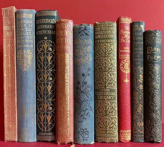 10 Decorative Hardback Books Old Vintage Upcycled Classic