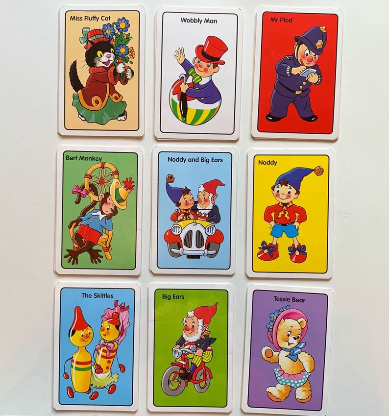 Vintage Illustrated Noddy BBC Giant Card Game Micheal Etsy