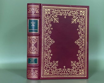 A World of Love - Joseph P Lash - Signed First Edition 1984 -  Red Leather Bound Classic Literature