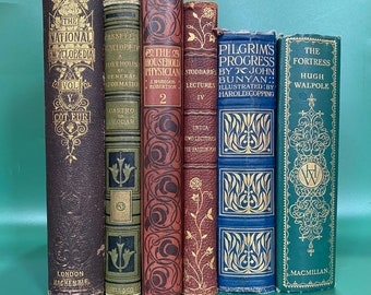 Adopt A Decorative Large Hardback Books - Old Vintage Upcycled Well Loved Classic Literature  - Victorian & Edwardian Classic Book Gifts