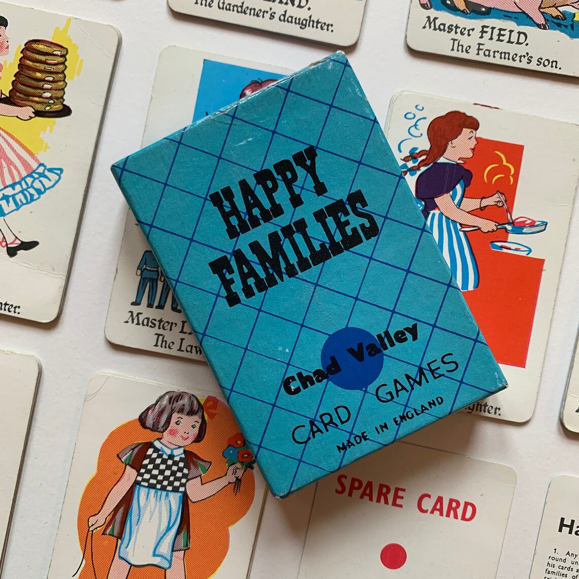 Vintage Happy Families Playing Cards 1960s 1980s Vintage | Etsy