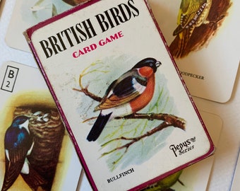Vintage British Birds Card Game - Pepys Vintage Card Game - 1960's - Card Game Gift
