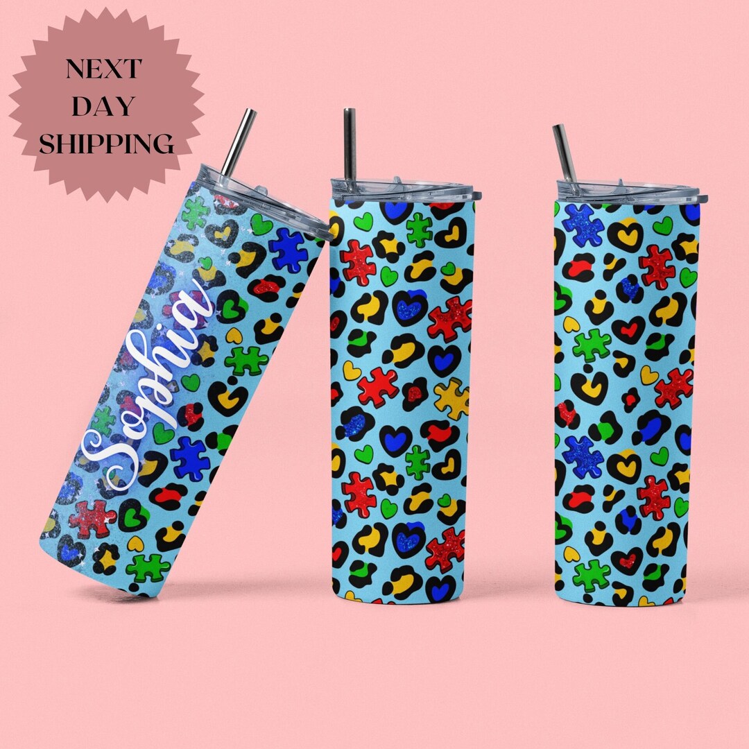 Autism Tumbler Personalized Autism Awareness Tumbler With Etsy