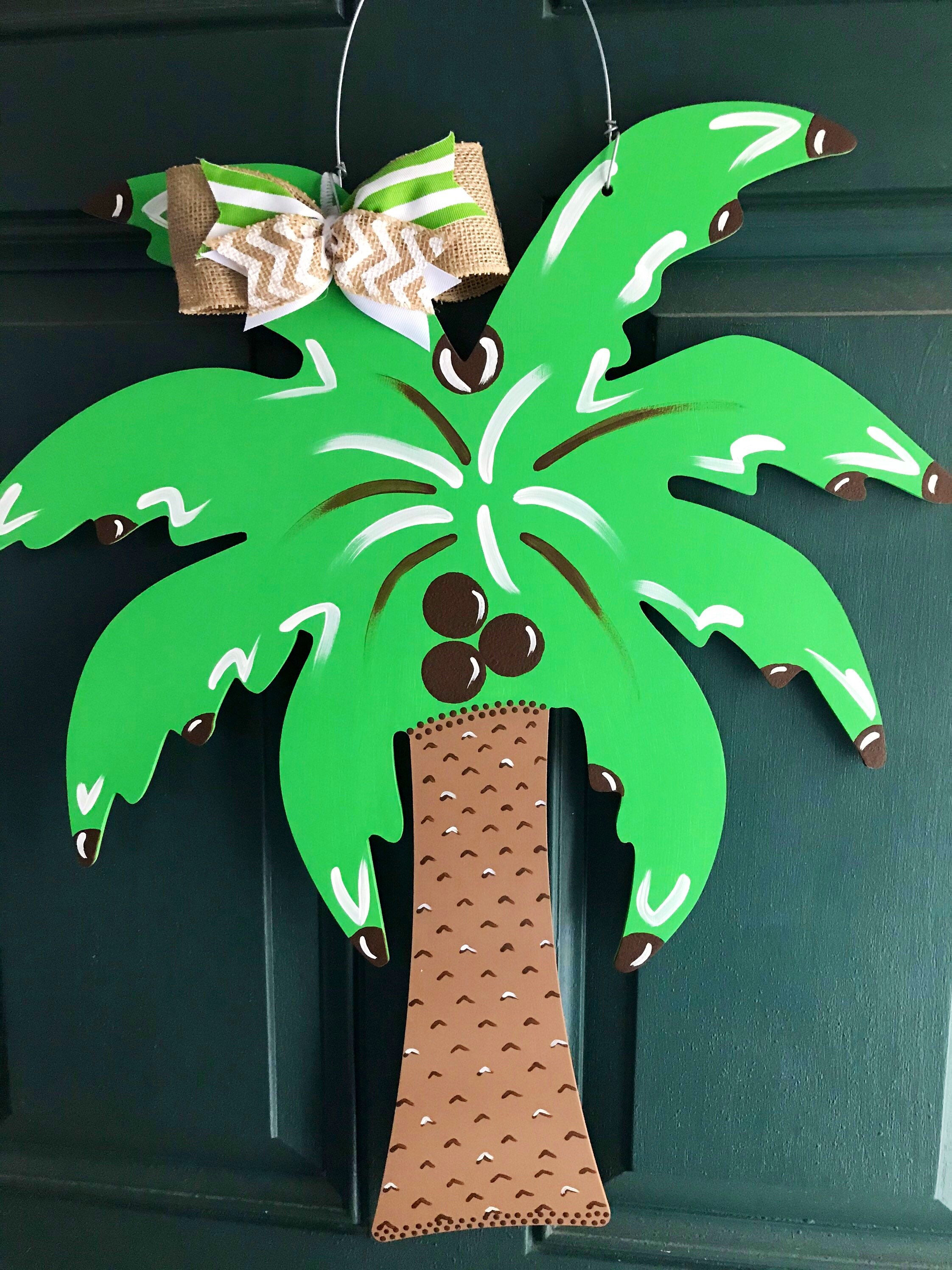 Palm Tree Door Hanger Etsy