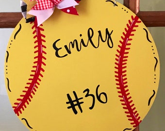 Softball Door Hanger