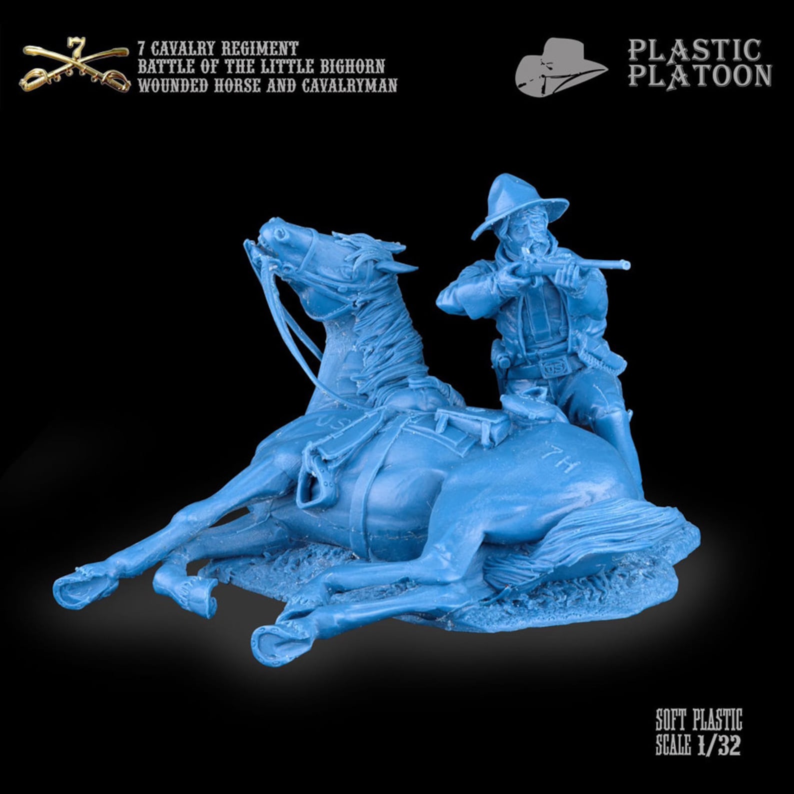 Plastic Platoon Toy Soldier 7th Cavalry Regiment Battle of The Etsy