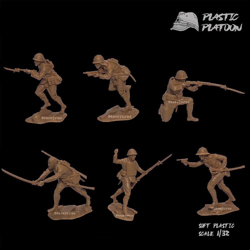 Plastic Platoon Toy Soldier Imperial Japanese Navy Infantry Etsy