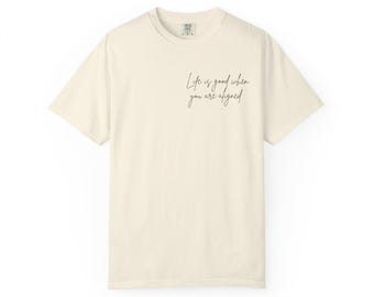 Life is better when you are aligned Tshirt | Spine with floral back