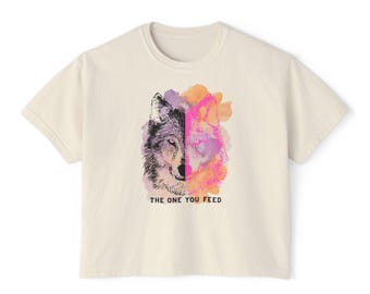 The one you feed wolf women’s body tee