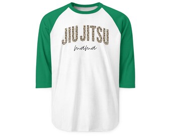 JiuJitSu Mama Leopard Three-Quarter Sleeve Raglan Shirt