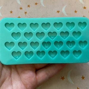 Heart Alphabet Bits Silicone Mold | ABC Set | Resin Earring Pallet
