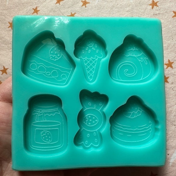 Strawberry Sweets Themed Silicone Mold - Resin - Wax Melts - Polymer Clay