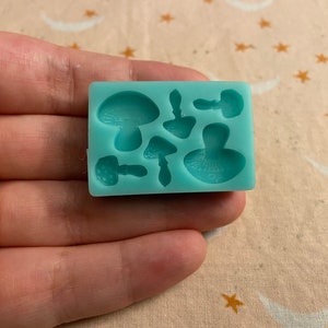 Mushroom Mini Silicone Mold - Cottagecore - Earring Set - Resin Bits