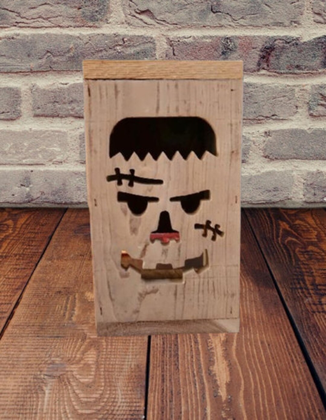 Rustic Wood Halloween Lanterns Etsy