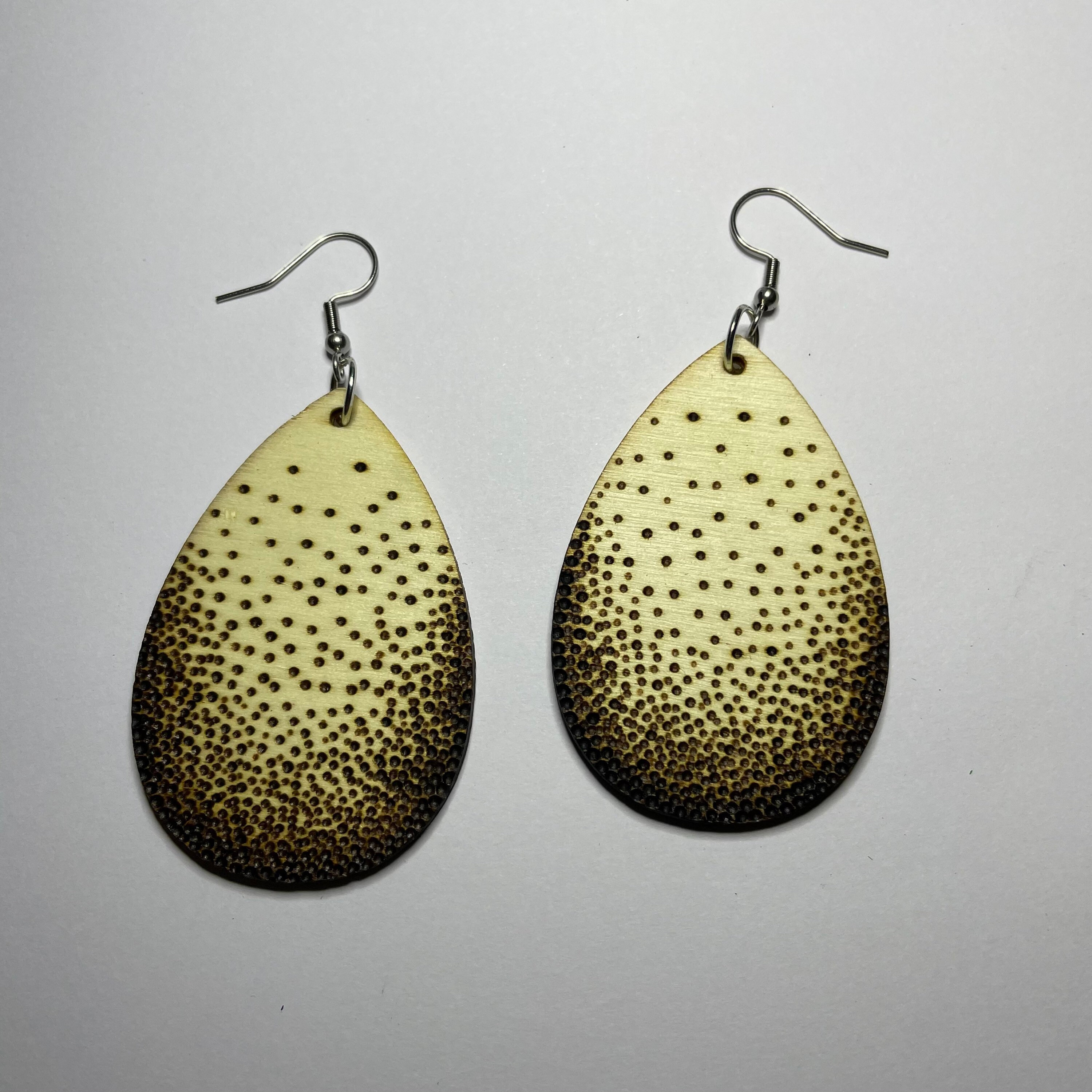 Wood dangle earrings Etsy