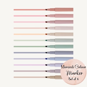 Highlighter Marker Pen Set, Morandi Colour, Retro Shade, Quick Dry, Journaling Scrapbooking Pen