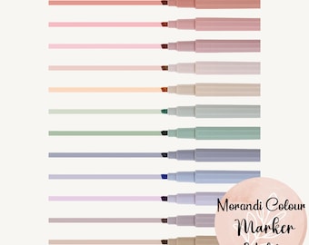 Highlighter Marker Pen Set, Morandi Colour, Retro Shade, Quick Dry, Journaling Scrapbooking Pen