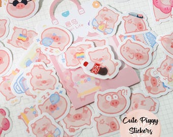 Piggy Stickers for Journaling, Planner, Scrapbooking