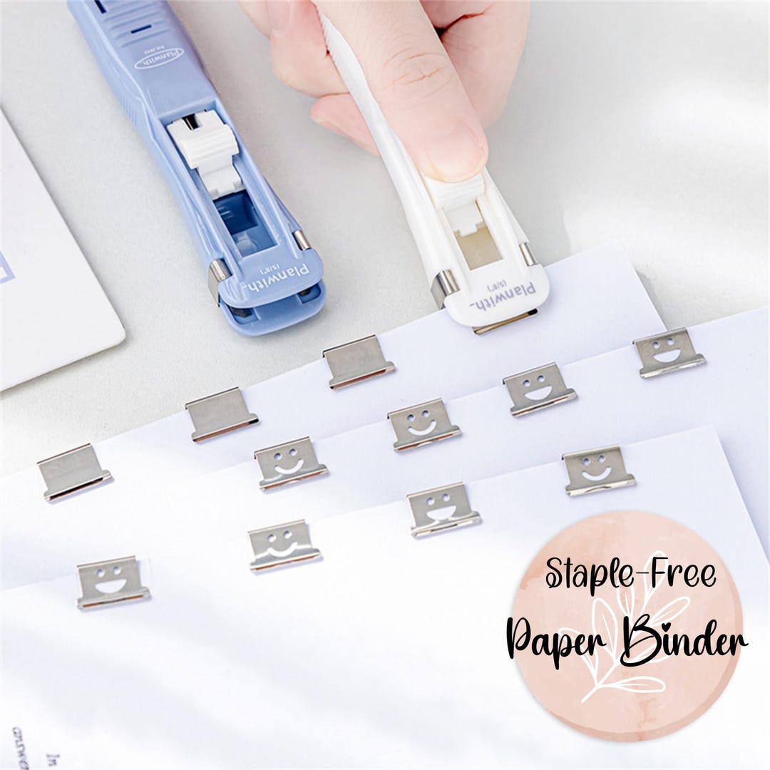 Staple-free Paper Binder, Paper Fastener Stapler With Reusable Refill ...