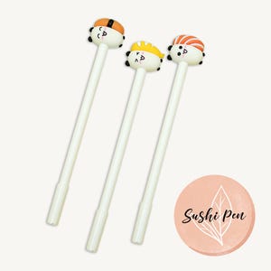 Stylo à sushi, mignons stylos fantaisie japonais, encre noire, fournitures pour la rentrée scolaire, cadeau de papeterie kawaii