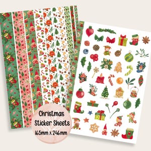 Weihnachten Aufkleber Blätter, festliche Washi Streifen, Urlaub Journaling & Handwerk, Planer, Scrapbooking Zubehör