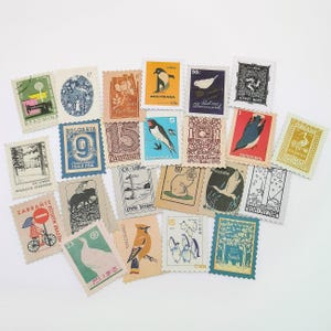 Vintage Natural World Stamp Stickers, Bird, Retro Animal, Scrapbooking, Journaling Supplies