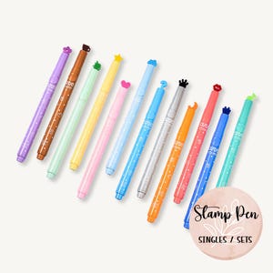 Leuke icoonstempels, leuke vormen, singles of sets, kawaii-journaling, benodigdheden voor scrapbooking