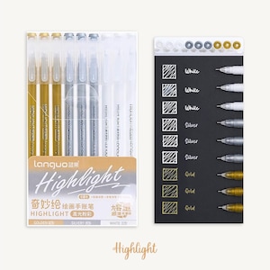 Colour Gel Pen Sets, Journal Planner Pens, Manga Drawing, 0.5mm Fine Nib, Stationery Gift Highlight