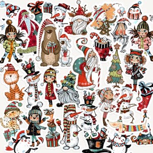 25 adesivi natalizi scandinavi, inverno festivo, etichetta regalo, busta, decorazioni per scrapbooking e journaling