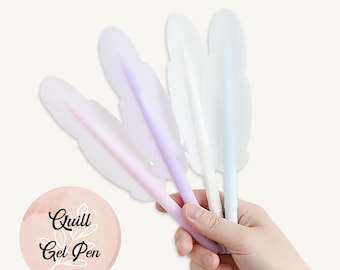 Retro Quill Gel Pen: Black Ink Novelty Stationery