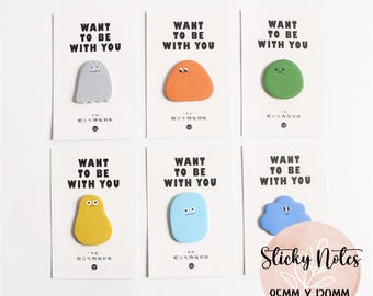 Cute Sticky Notes, Mini Kawaii Character Memo Pads, Planner Scrapbooking Notes, Cute Stationery Gift