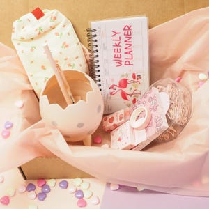 Schreibwaren Geschenkbox - 3 Farbauswahl, Geburtstag, Weihnachtskorb, Schulanfang