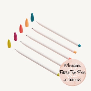 Monami Plus Pen 3000 New Version, 60 Colours, Journal, Colouring, Drawing, Planner Pens, 0.38mm Extra Fine Nib, Stationery Gift