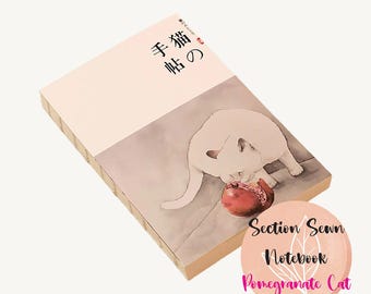 Pomegranate Cat Notebook: Section Sewn Lay-Flat Sketchbook