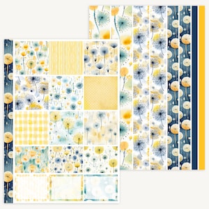 Adesivos de dente-de-leão, adesivos para planejador de caixa e washi, compatíveis com primos de Hobonichi