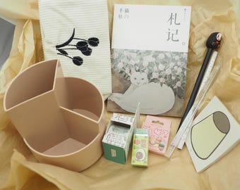Schreibwaren Geschenkbox, Notizbuch, Washi Tape, Schreibtisch Organizer, Geschenkkorb, Weihnachtsdekoration